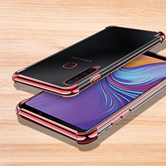 Custodia Silicone Trasparente Ultra Sottile Cover Morbida H01 per Samsung Galaxy A9s Oro Rosa