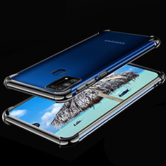 Custodia Silicone Trasparente Ultra Sottile Cover Morbida H01 per Samsung Galaxy M31 Nero