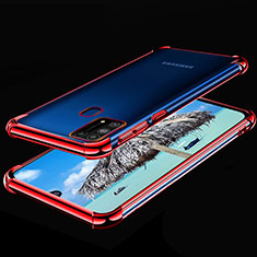 Custodia Silicone Trasparente Ultra Sottile Cover Morbida H01 per Samsung Galaxy M31 Prime Edition Rosso