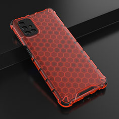 Custodia Silicone Trasparente Ultra Sottile Cover Morbida H01 per Samsung Galaxy M51 Rosso