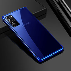 Custodia Silicone Trasparente Ultra Sottile Cover Morbida H01 per Samsung Galaxy Note 20 Ultra 5G Blu