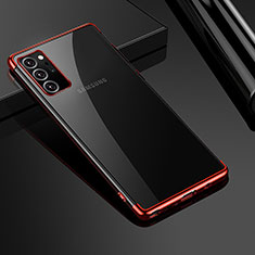 Custodia Silicone Trasparente Ultra Sottile Cover Morbida H01 per Samsung Galaxy Note 20 Ultra 5G Rosso