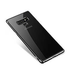Custodia Silicone Trasparente Ultra Sottile Cover Morbida H01 per Samsung Galaxy Note 9 Nero
