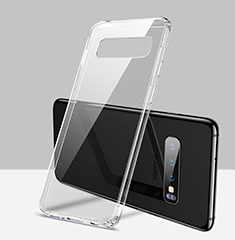 Custodia Silicone Trasparente Ultra Sottile Cover Morbida H01 per Samsung Galaxy S10 Plus Chiaro
