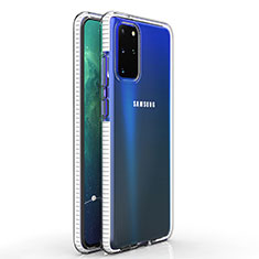 Custodia Silicone Trasparente Ultra Sottile Cover Morbida H01 per Samsung Galaxy S20 Plus 5G Bianco