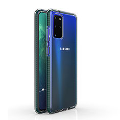Custodia Silicone Trasparente Ultra Sottile Cover Morbida H01 per Samsung Galaxy S20 Plus 5G Grigio Scuro