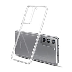 Custodia Silicone Trasparente Ultra Sottile Cover Morbida H01 per Samsung Galaxy S21 5G Chiaro