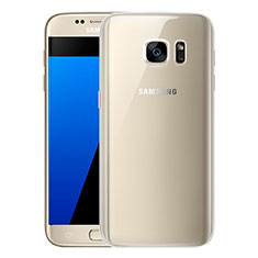 Custodia Silicone Trasparente Ultra Sottile Cover Morbida H01 per Samsung Galaxy S7 G930F G930FD Chiaro