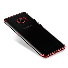 Custodia Silicone Trasparente Ultra Sottile Cover Morbida H01 per Samsung Galaxy S8 Rosso