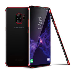 Custodia Silicone Trasparente Ultra Sottile Cover Morbida H01 per Samsung Galaxy S9 Rosso