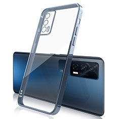 Custodia Silicone Trasparente Ultra Sottile Cover Morbida H01 per Vivo iQOO 7 India 5G Blu