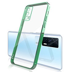 Custodia Silicone Trasparente Ultra Sottile Cover Morbida H01 per Vivo iQOO 7 India 5G Verde