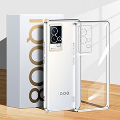 Custodia Silicone Trasparente Ultra Sottile Cover Morbida H01 per Vivo iQOO 8 Pro 5G Chiaro