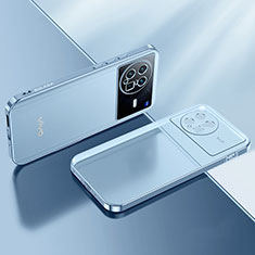 Custodia Silicone Trasparente Ultra Sottile Cover Morbida H01 per Vivo X Note Blu