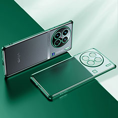 Custodia Silicone Trasparente Ultra Sottile Cover Morbida H01 per Vivo X90 Pro+ Plus 5G Verde
