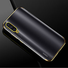 Custodia Silicone Trasparente Ultra Sottile Cover Morbida H01 per Xiaomi CC9e Oro