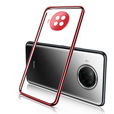 Custodia Silicone Trasparente Ultra Sottile Cover Morbida H01 per Xiaomi Mi 10i 5G Rosso