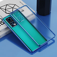 Custodia Silicone Trasparente Ultra Sottile Cover Morbida H01 per Xiaomi Mi 10T Pro 5G Blu