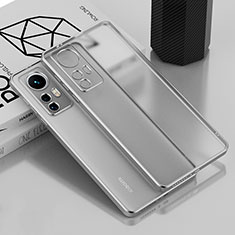 Custodia Silicone Trasparente Ultra Sottile Cover Morbida H01 per Xiaomi Mi 12 5G Argento
