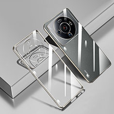 Custodia Silicone Trasparente Ultra Sottile Cover Morbida H01 per Xiaomi Mi 12S Ultra 5G Argento