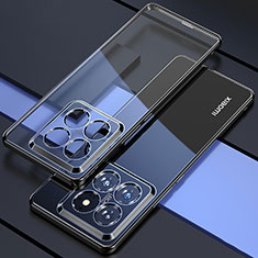 Custodia Silicone Trasparente Ultra Sottile Cover Morbida H01 per Xiaomi Mi 14 5G Nero