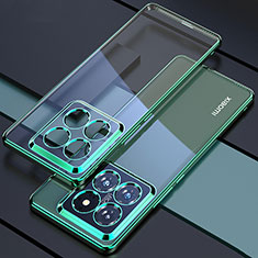 Custodia Silicone Trasparente Ultra Sottile Cover Morbida H01 per Xiaomi Mi 14 5G Verde