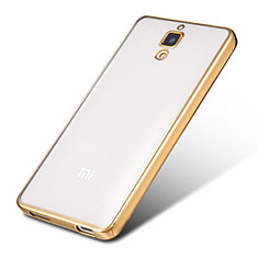Custodia Silicone Trasparente Ultra Sottile Cover Morbida H01 per Xiaomi Mi 4 LTE Oro