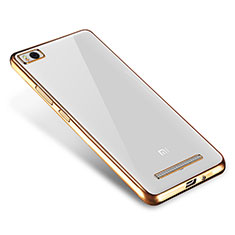 Custodia Silicone Trasparente Ultra Sottile Cover Morbida H01 per Xiaomi Mi 4C Oro