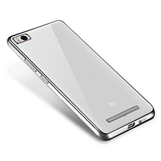 Custodia Silicone Trasparente Ultra Sottile Cover Morbida H01 per Xiaomi Mi 4i Argento