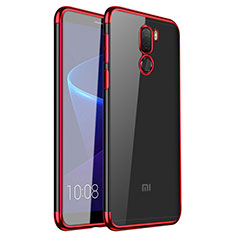 Custodia Silicone Trasparente Ultra Sottile Cover Morbida H01 per Xiaomi Mi 5S Plus Rosso