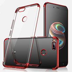 Custodia Silicone Trasparente Ultra Sottile Cover Morbida H01 per Xiaomi Mi 5X Rosso