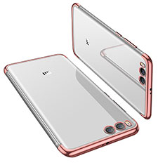 Custodia Silicone Trasparente Ultra Sottile Cover Morbida H01 per Xiaomi Mi 6 Oro Rosa