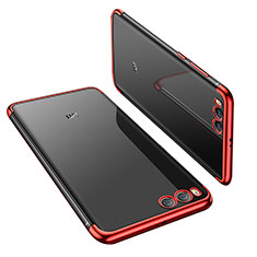 Custodia Silicone Trasparente Ultra Sottile Cover Morbida H01 per Xiaomi Mi 6 Rosso
