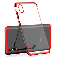 Custodia Silicone Trasparente Ultra Sottile Cover Morbida H01 per Xiaomi Mi 8 Pro Global Version Rosso