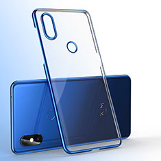 Custodia Silicone Trasparente Ultra Sottile Cover Morbida H01 per Xiaomi Mi Mix 3 Blu