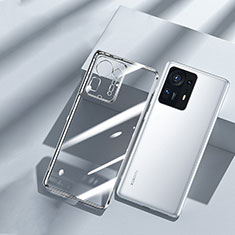 Custodia Silicone Trasparente Ultra Sottile Cover Morbida H01 per Xiaomi Mi Mix 4 5G Argento