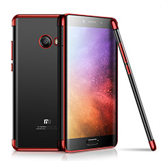 Custodia Silicone Trasparente Ultra Sottile Cover Morbida H01 per Xiaomi Mi Note 2 Rosso