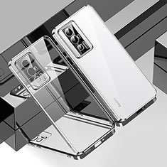 Custodia Silicone Trasparente Ultra Sottile Cover Morbida H01 per Xiaomi Poco F5 Pro 5G Argento