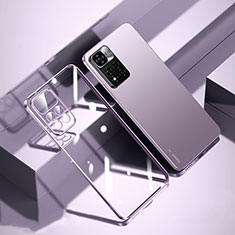 Custodia Silicone Trasparente Ultra Sottile Cover Morbida H01 per Xiaomi Poco X4 NFC Viola