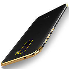 Custodia Silicone Trasparente Ultra Sottile Cover Morbida H01 per Xiaomi Pocophone F1 Oro