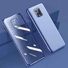 Custodia Silicone Trasparente Ultra Sottile Cover Morbida H01 per Xiaomi Redmi 10X 5G Blu