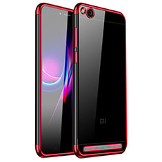 Custodia Silicone Trasparente Ultra Sottile Cover Morbida H01 per Xiaomi Redmi 5A Rosso