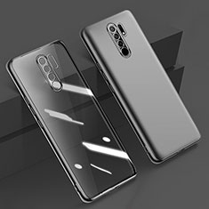 Custodia Silicone Trasparente Ultra Sottile Cover Morbida H01 per Xiaomi Redmi 9 Nero
