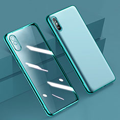 Custodia Silicone Trasparente Ultra Sottile Cover Morbida H01 per Xiaomi Redmi 9AT Verde