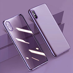 Custodia Silicone Trasparente Ultra Sottile Cover Morbida H01 per Xiaomi Redmi 9AT Viola