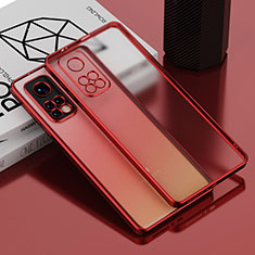 Custodia Silicone Trasparente Ultra Sottile Cover Morbida H01 per Xiaomi Redmi K30S 5G Rosso