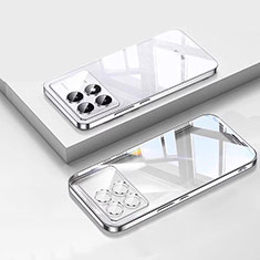 Custodia Silicone Trasparente Ultra Sottile Cover Morbida H01 per Xiaomi Redmi K70 5G Argento