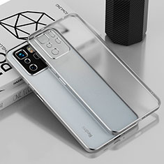 Custodia Silicone Trasparente Ultra Sottile Cover Morbida H01 per Xiaomi Redmi Note 10 Pro 5G Argento