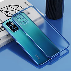Custodia Silicone Trasparente Ultra Sottile Cover Morbida H01 per Xiaomi Redmi Note 10T 5G Blu