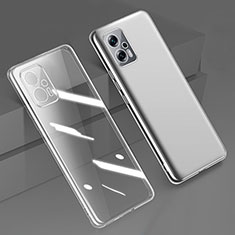 Custodia Silicone Trasparente Ultra Sottile Cover Morbida H01 per Xiaomi Redmi Note 11T Pro+ Plus 5G Chiaro